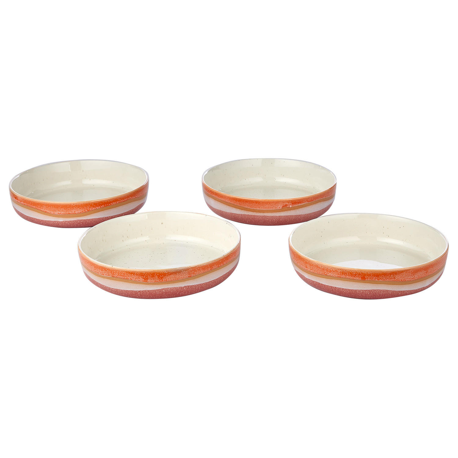 PASTATELLER 4er-Set Medley 1L - Orange, Keramik (21/21/4.8cm) - Butlers