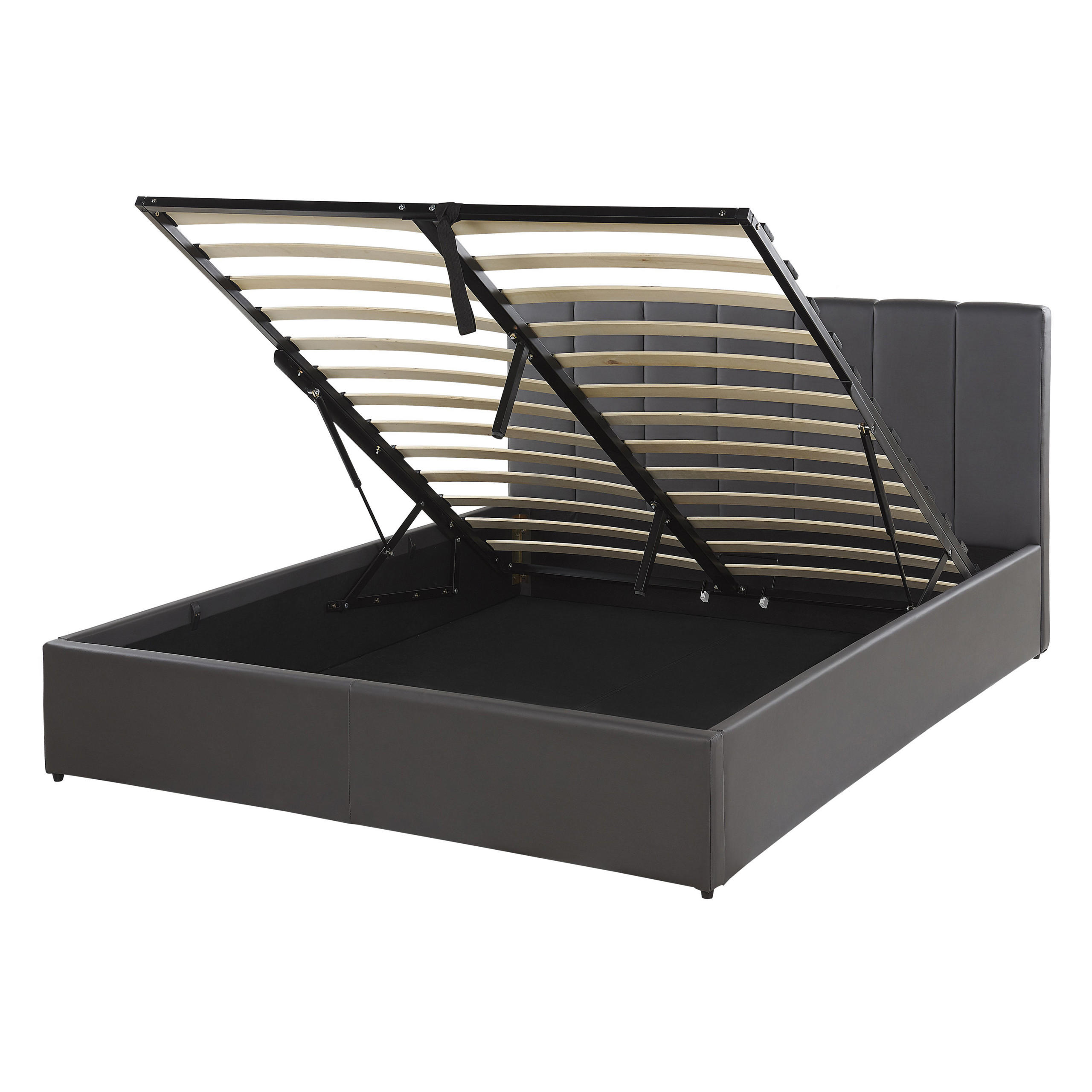 BETT 140/200cm Dunkelgrau Dreux - Dunkelgrau, Textil (140/200cm) - Beliani