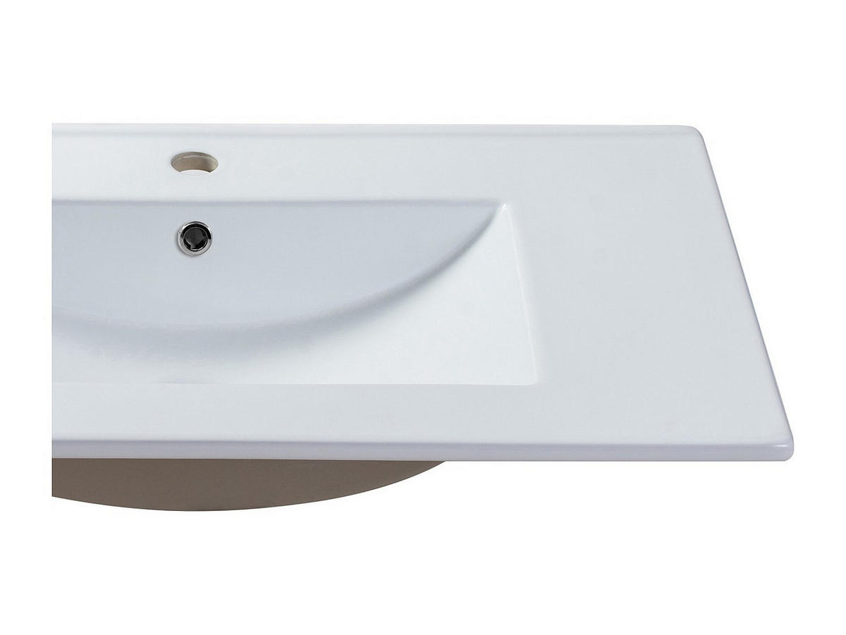 EINBAUWASCHBECKEN rechteckig - 81 x 46,5 cm - Keramik - Weiß - MOTIAC - Weiß, Keramik (81/17/46.5cm) - Vente-Unique