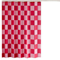 DUSCHVORHANG Karierter 180 x 180 cm - Rosa, Textil (180/180cm) - Kaket