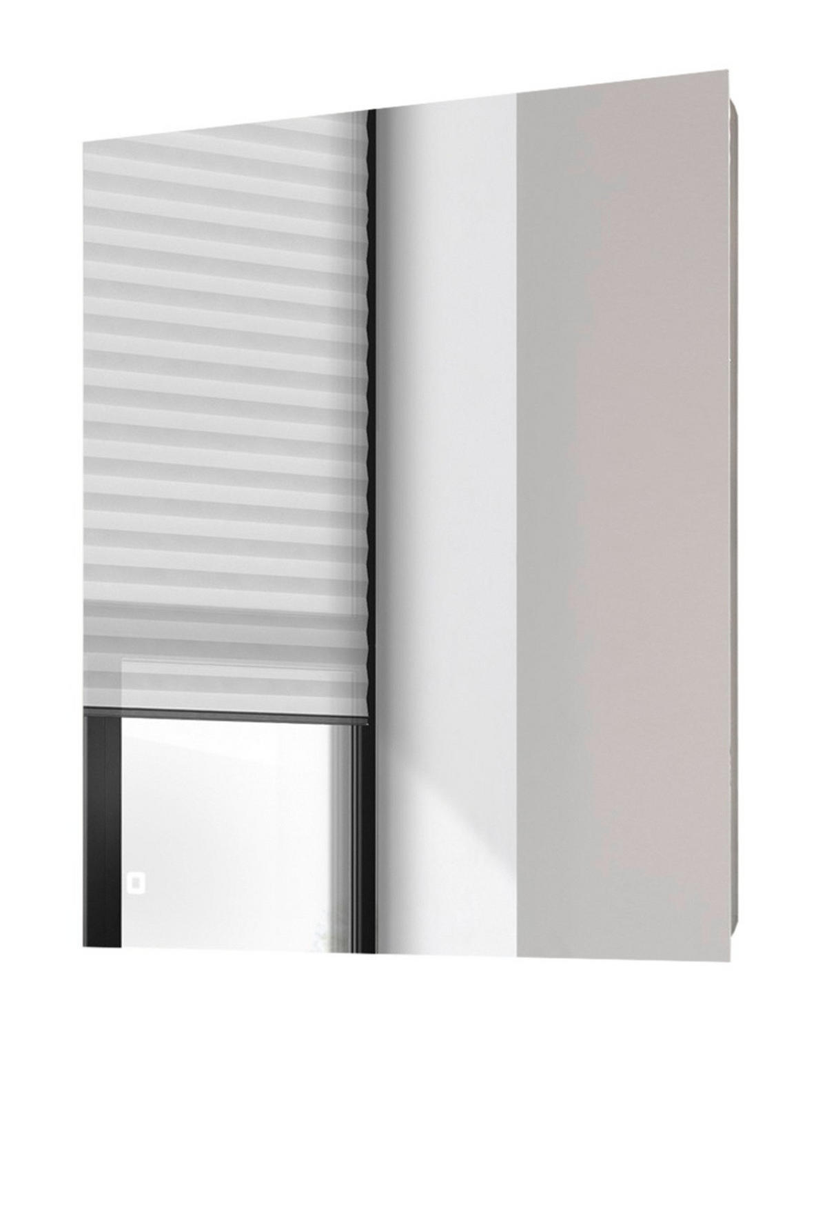 BADSPIEGEL mit LED Beleuchtung und Touchschalter 60 cm - Weiß, Glas (60/65/3cm) - Furn.Design