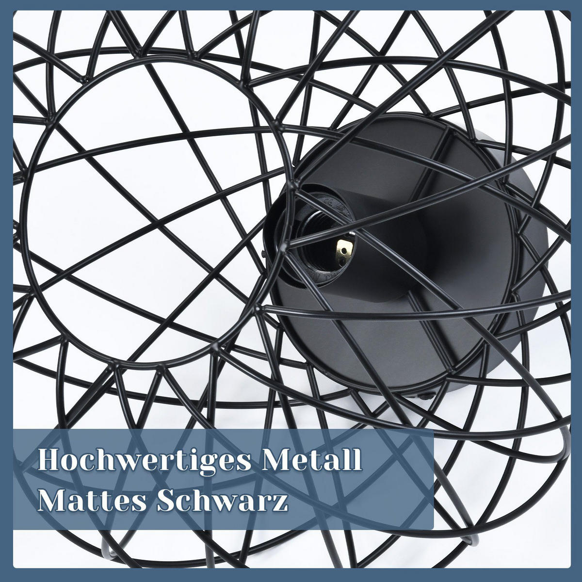 DECKENLEUCHTE Vogelnest 30/30/23 cm - Schwarz, Metall (30/30/23cm) - Nettlife