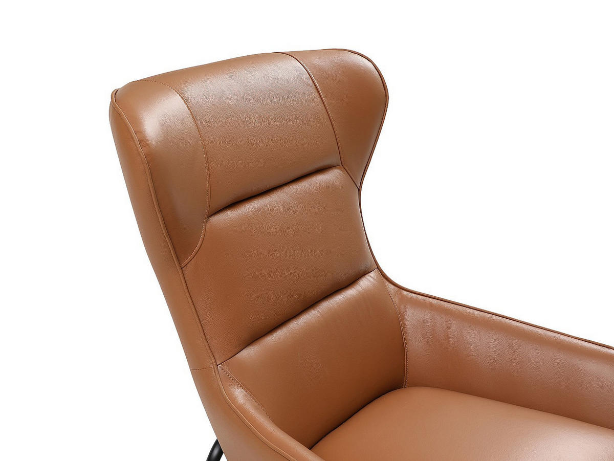 SESSEL aus camelfarbenem Büffelleder - DINNIA - Braun, Leder (69/95/95cm) - Vente-Unique