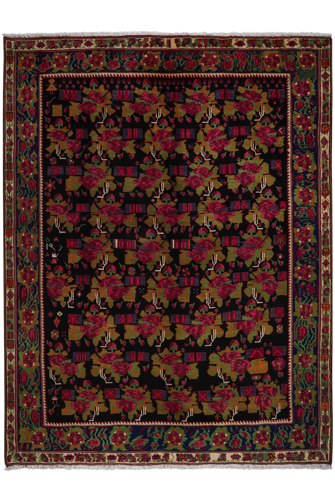 TEPPICH Afshar Blau 235/179 cm Schurwolle - Blau, Textil (179/235cm) - Looma
