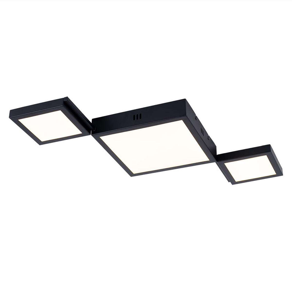 LED DECKENLEUCHTE Schwarz Opal - Schwarz, Metall (71/31/4.5cm) - Globo Lighting