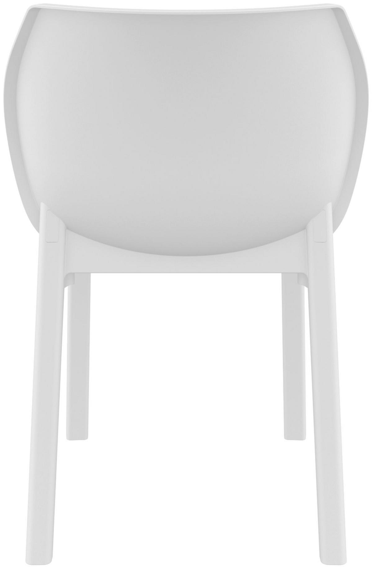 GARTENSTUHL 6 Kunststoff Weiß - Weiß, Kunststoff (58/80/59cm) - CLP