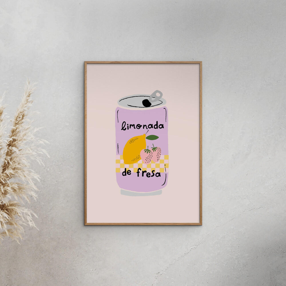 POSTER Aislinn Simmonds - Strawberry Lemonade - Pink, Papier (30/40/0.1cm) - Poster&Frame
