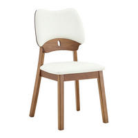 STUHL-SET DE-36734 2 Stück mit Schmetterlingsrückenlehne Weiß - Weiß, Holzwerkstoff (43/87.5/51cm) - ComfortXL