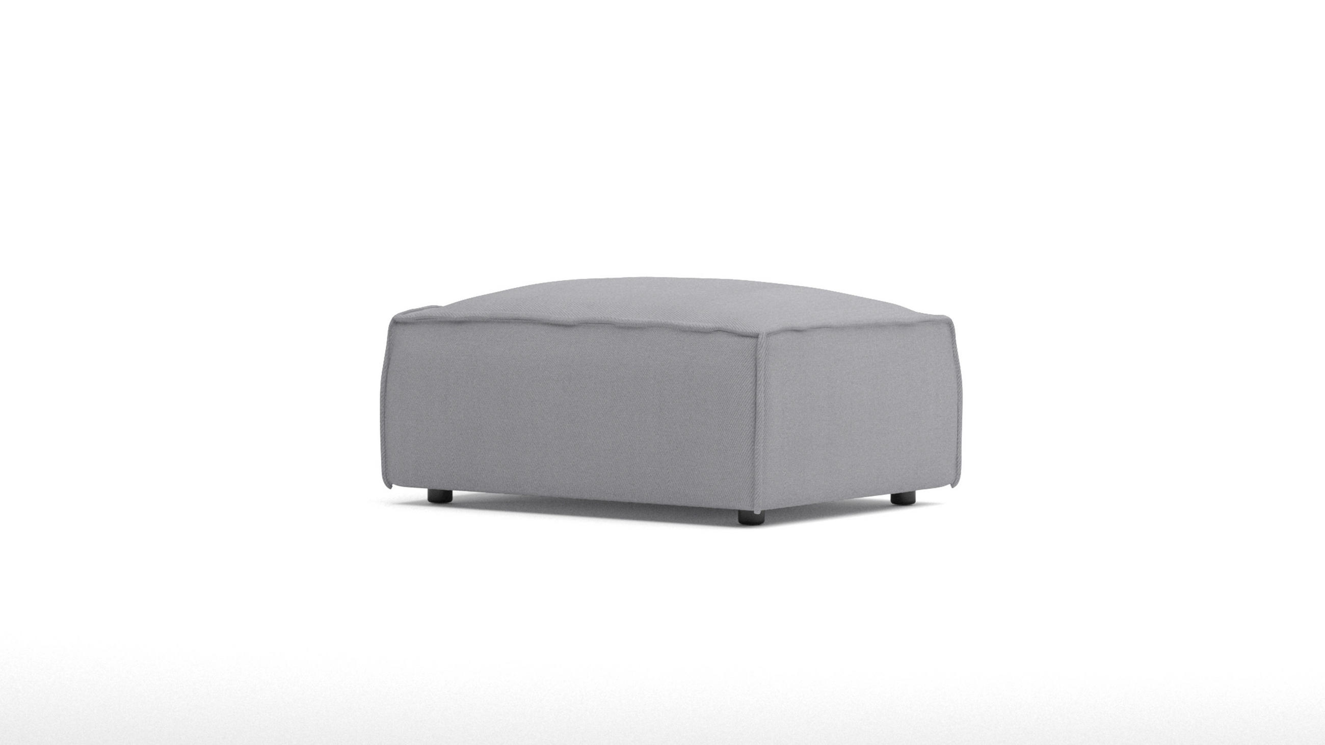 HOCKER Zenith Grau Luxusmicrofaser - Schwarz/Grau, Holz/Kunststoff (93/46/73cm) - S-Style Möbel