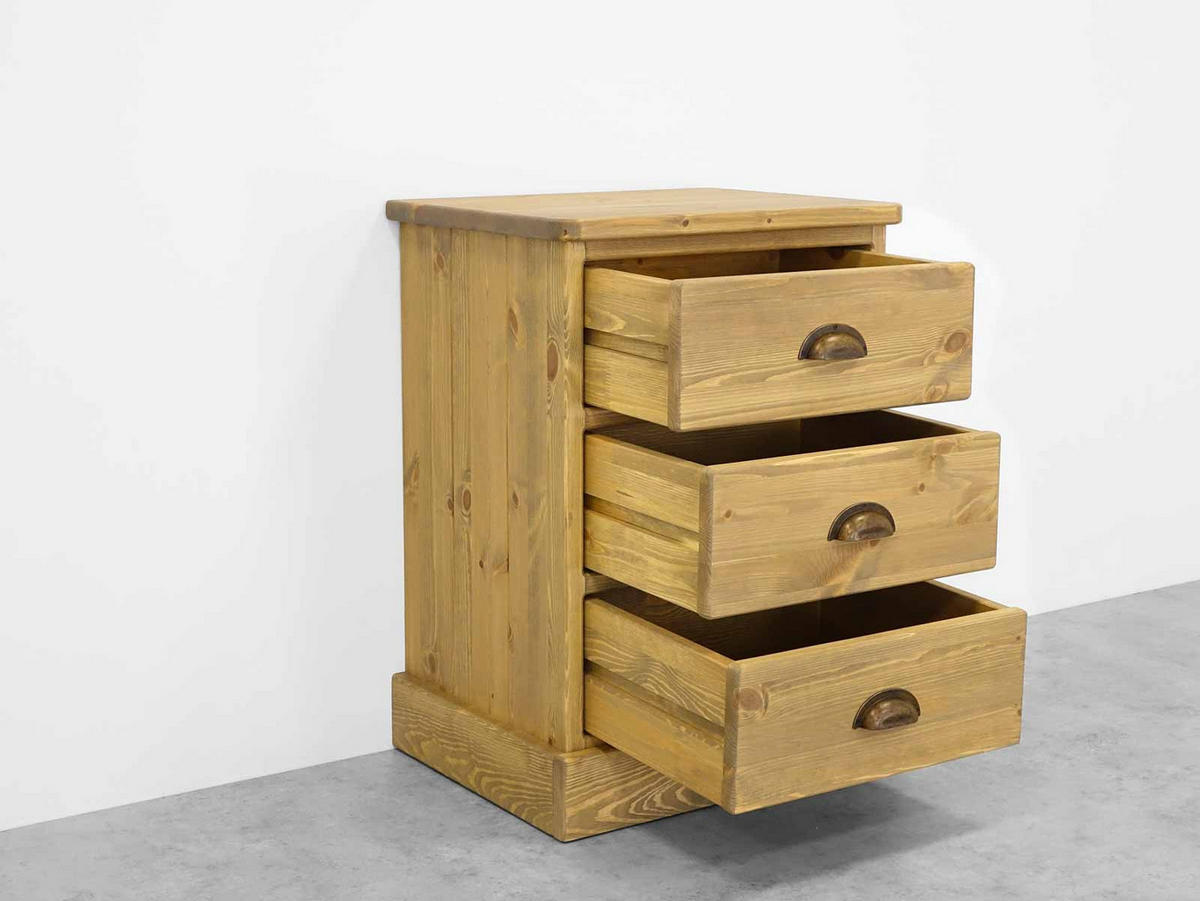 NACHTTISCH aus Massivholz Dakota - Hellbraun, Holz (50/69/40cm) - Seart