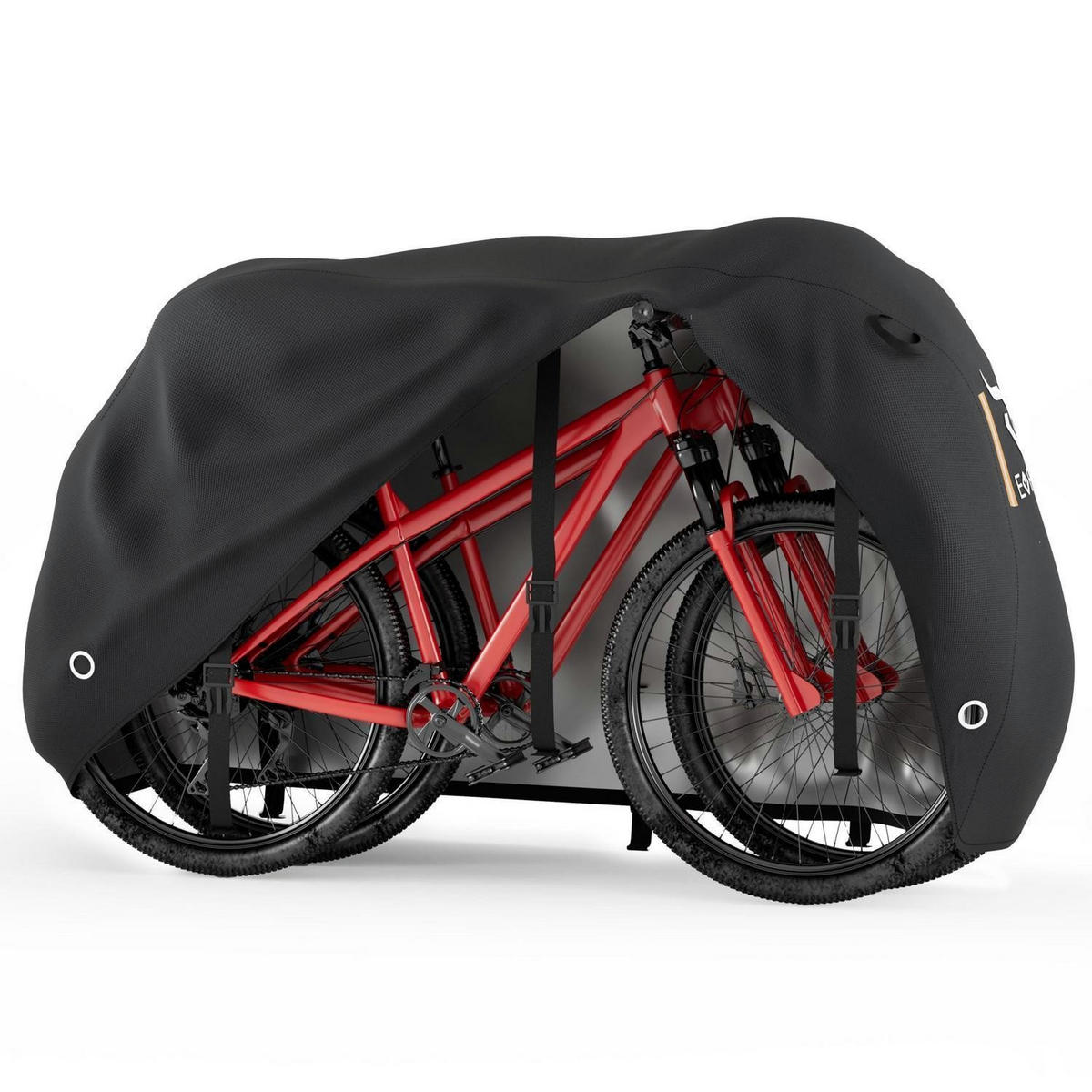FAHRRADABDECKUNG für 1-2 Fahrräder 210 x 110 x 76 cm Wasserdicht Outdoor - Schwarz, Textil (76/110/210cm)
