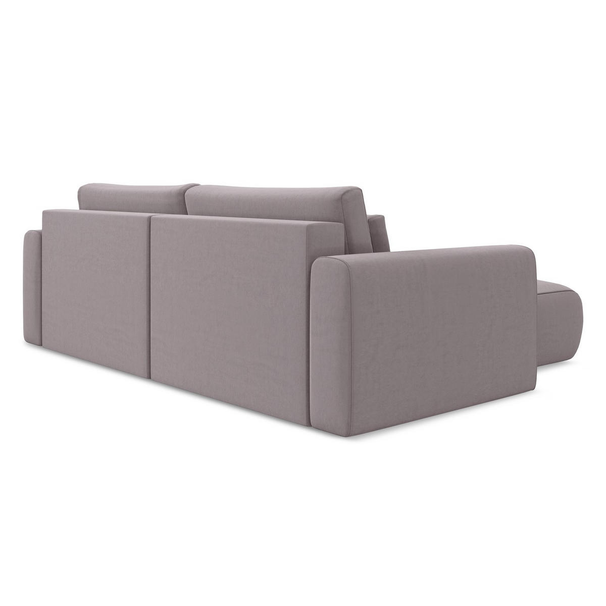 ECKSOFA mit Schlaffunktion Samt Stoff Violett - Lila/Flieder, Kunststoff/Textil (149/240cm) - LaMiaSofa
