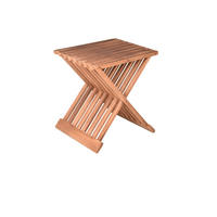 HOCKER Heinz Teak Teakbraun 44x39x29cm - Teakfarben, Holz (39/44/29cm) - DELUKE