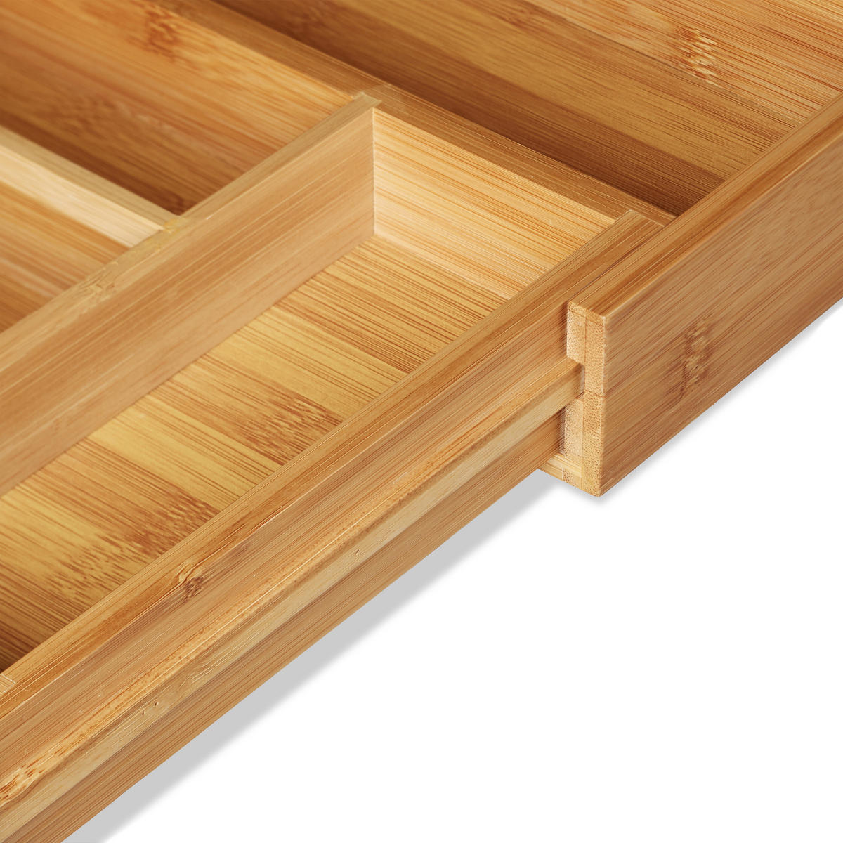 BESTECKKASTEN - Hellbraun, Holz (34/5/48cm) - Relaxdays