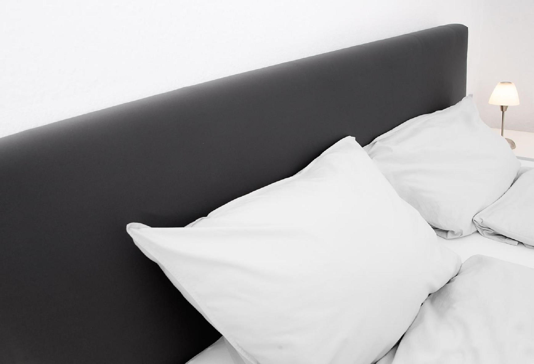 BOXSPRING-KOPFTEILBEZUG Housse Udo mittelgrau - Dunkelgrau, Textil (140/200cm) - Magma Heimtexx