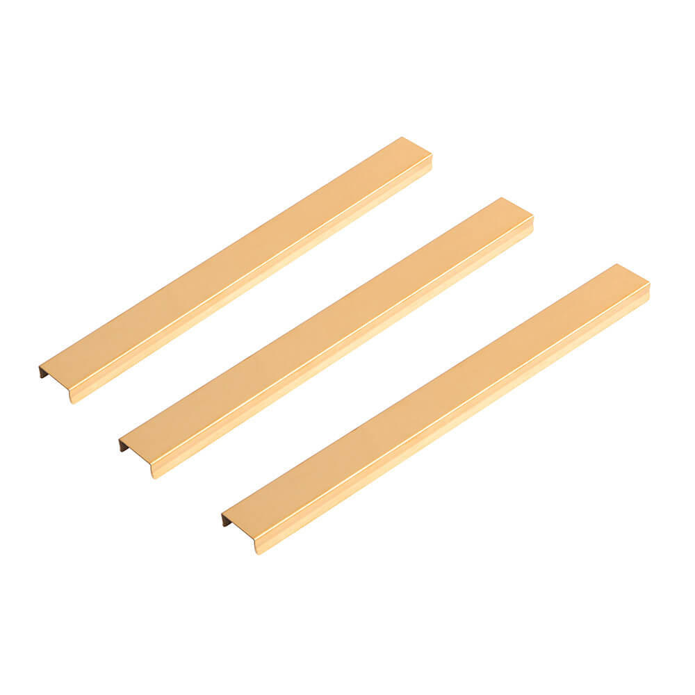 DEKOLEISTE für Akustikpaneel FIRE 3er Set - 30 cm - Goldfarben, Metall (30/1.3/2.7cm) - Home Deluxe