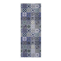 VINYL-KÜCHENTEPPICH Blau Sprinty 52/100 cm - Blau, Kunststoff/Textil (52/100cm) - Atticgo