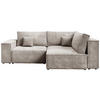ECKSOFA Pedro Duo mit Schlaffunktion Beige Cord - Beige, Textil (246/153cm) - Bromarkt