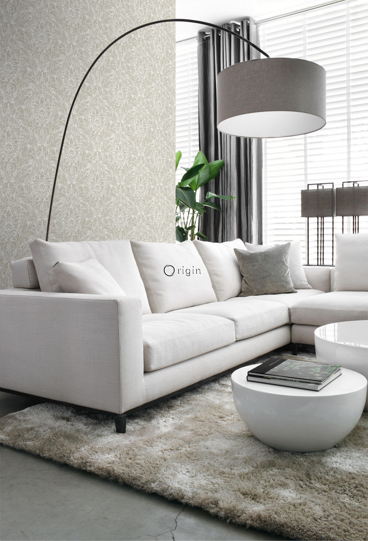 TAPETE Ornamente 53 cm x 10.05 m - Beige, Papier (53/1000cm) - Origin Wallcoverings