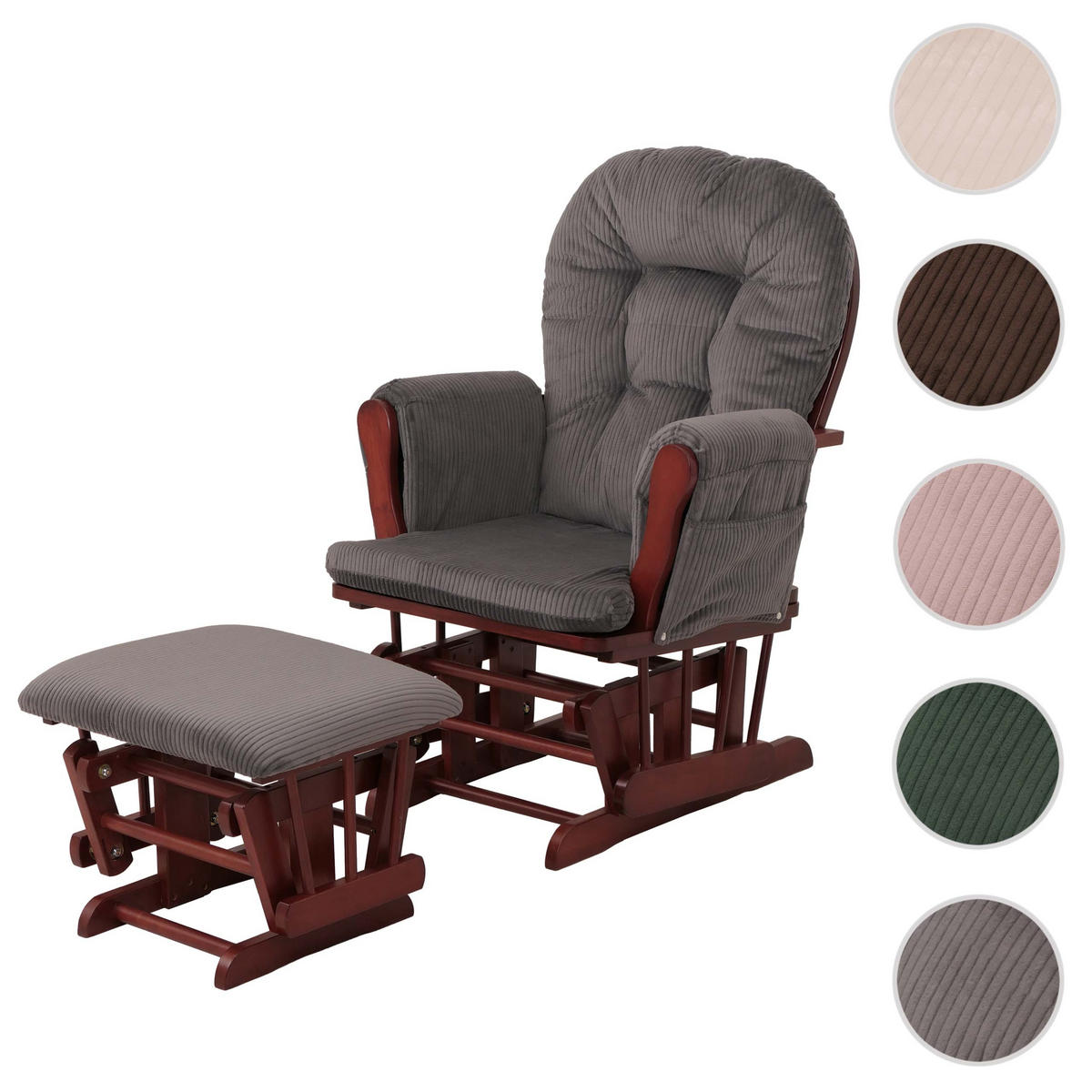 RELAXSESSEL Grau, Braun - Braun/Grau, Textil (74/103/71cm) - MCW