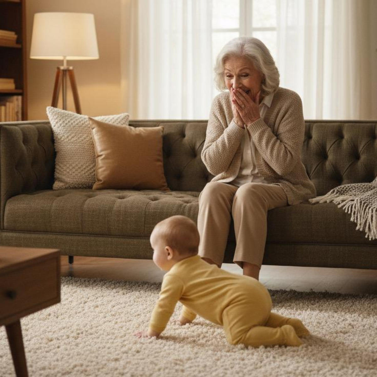 SOFA Troia 3-Sitzer Chesterfield Details - Schwarz/Olivgrün, Textil/Metall (205/74/85cm) - Mr. Deko