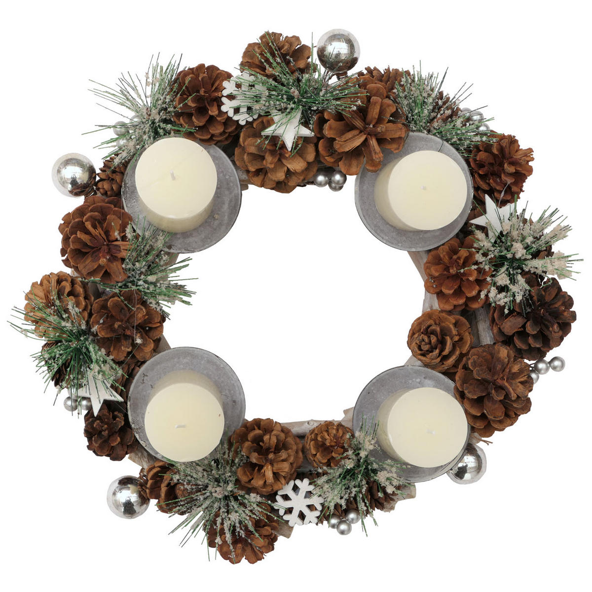 ADVENTSKRANZ Braun - Braun, Holz (18cm) - MCW