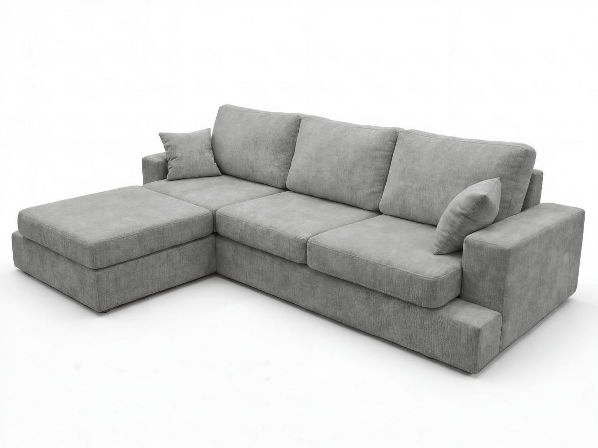 ECKSOFA Nesto Grau Links - Grau, Holz/Textil (260/165cm) - Graingold