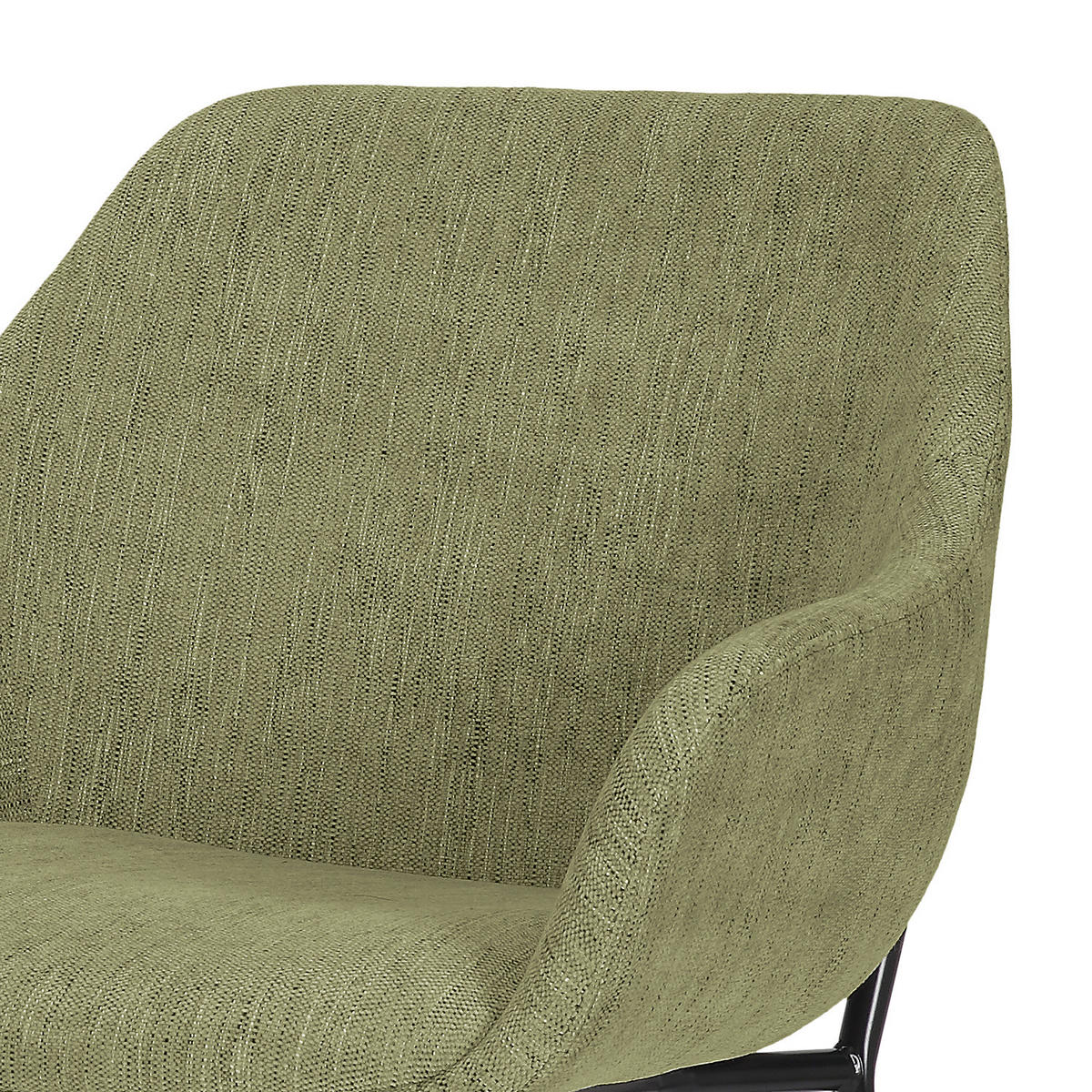 POLSTERSTUHL - Schwarz/Grün, Textil/Metall (59/79/61cm) - home24