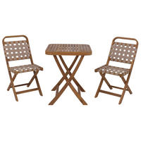 GARTEN-SET 2x Stuhl Natur-Creme - Creme, Holz - PROREGAL