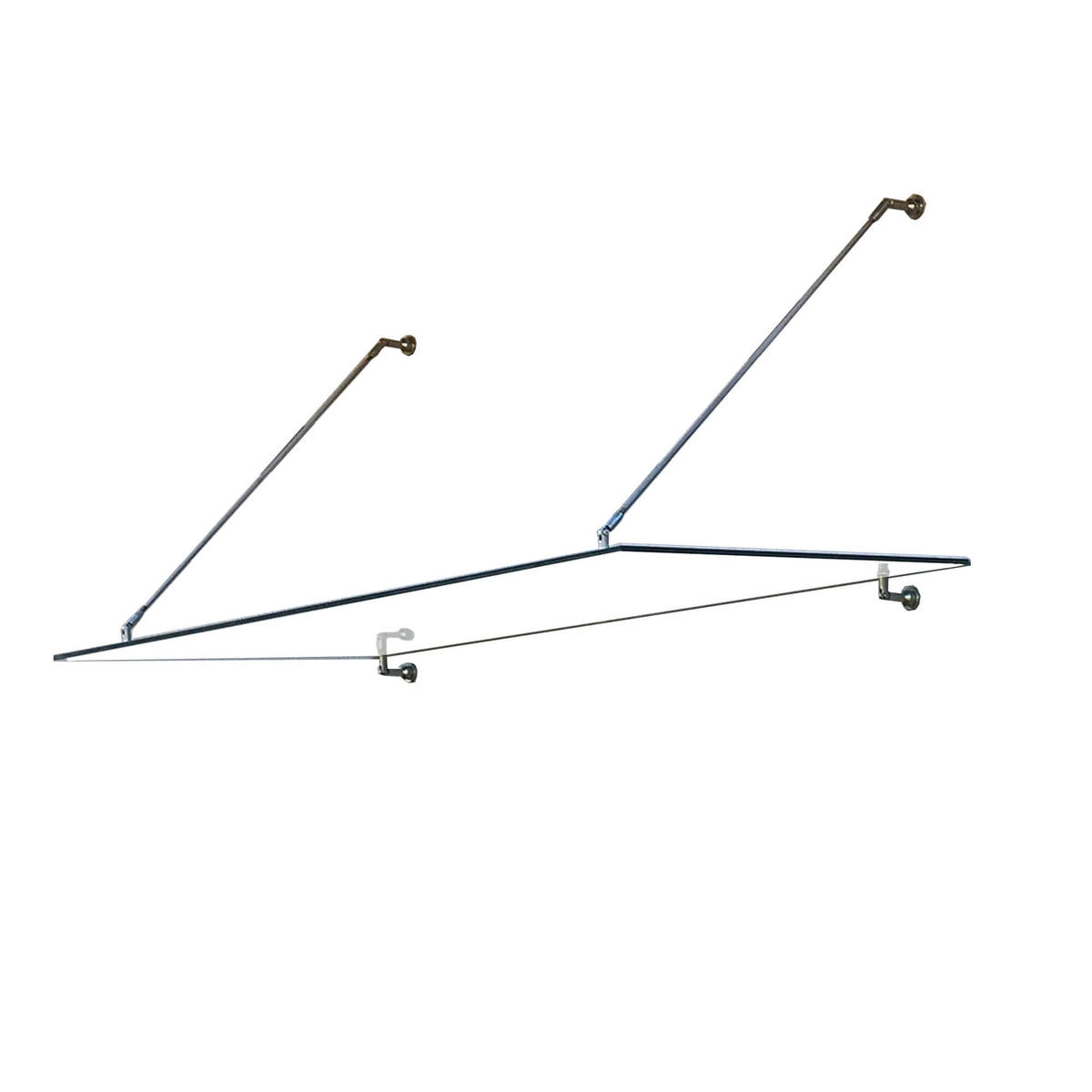 GLASVORDACH RENMA - Größe: 150 - Transparent, Glas (150.2/1.2/90.1cm) - Home Deluxe