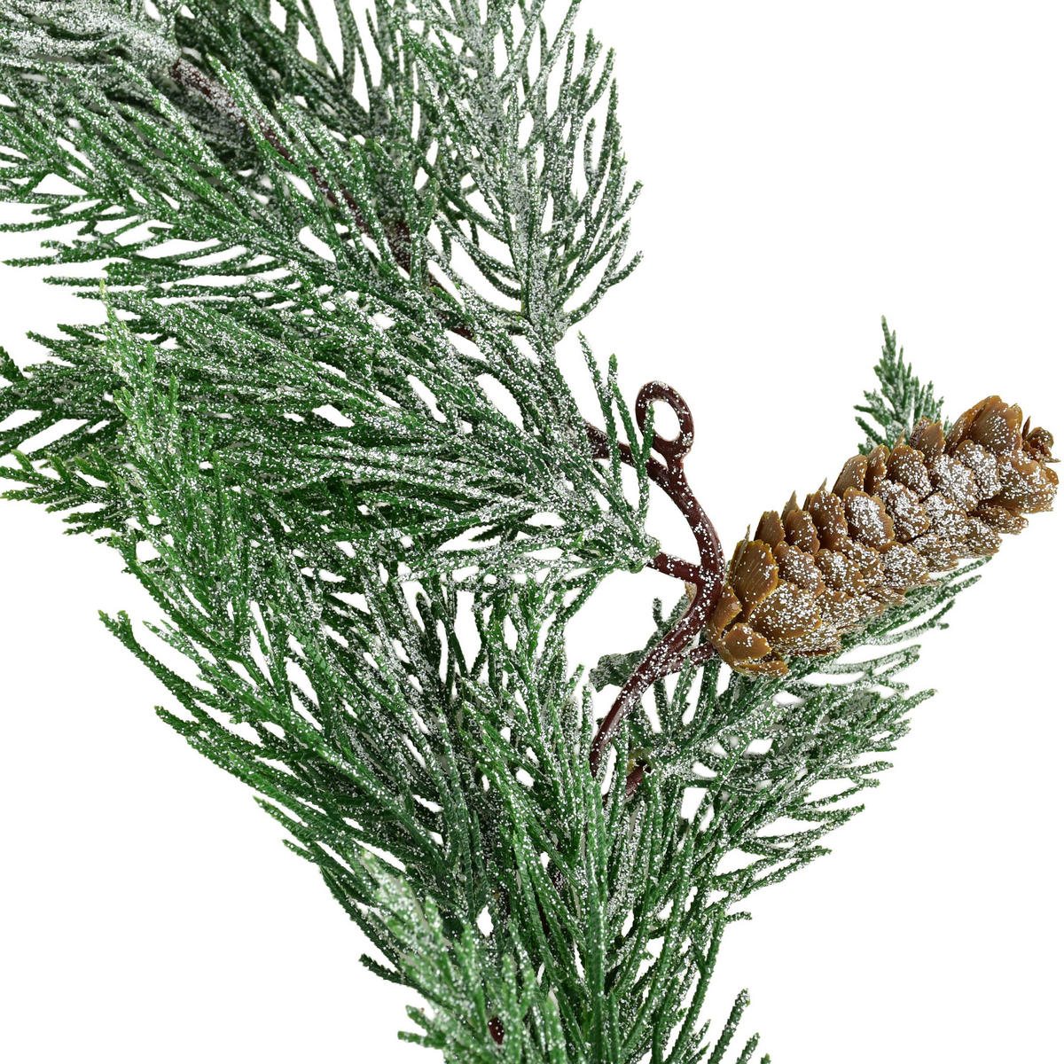 WEIHNACHTSGIRLANDE Viridis Grün 180cm Kunststoff, beschneit mit Zapfen - Grün, Kunststoff (180cm) - Mondex