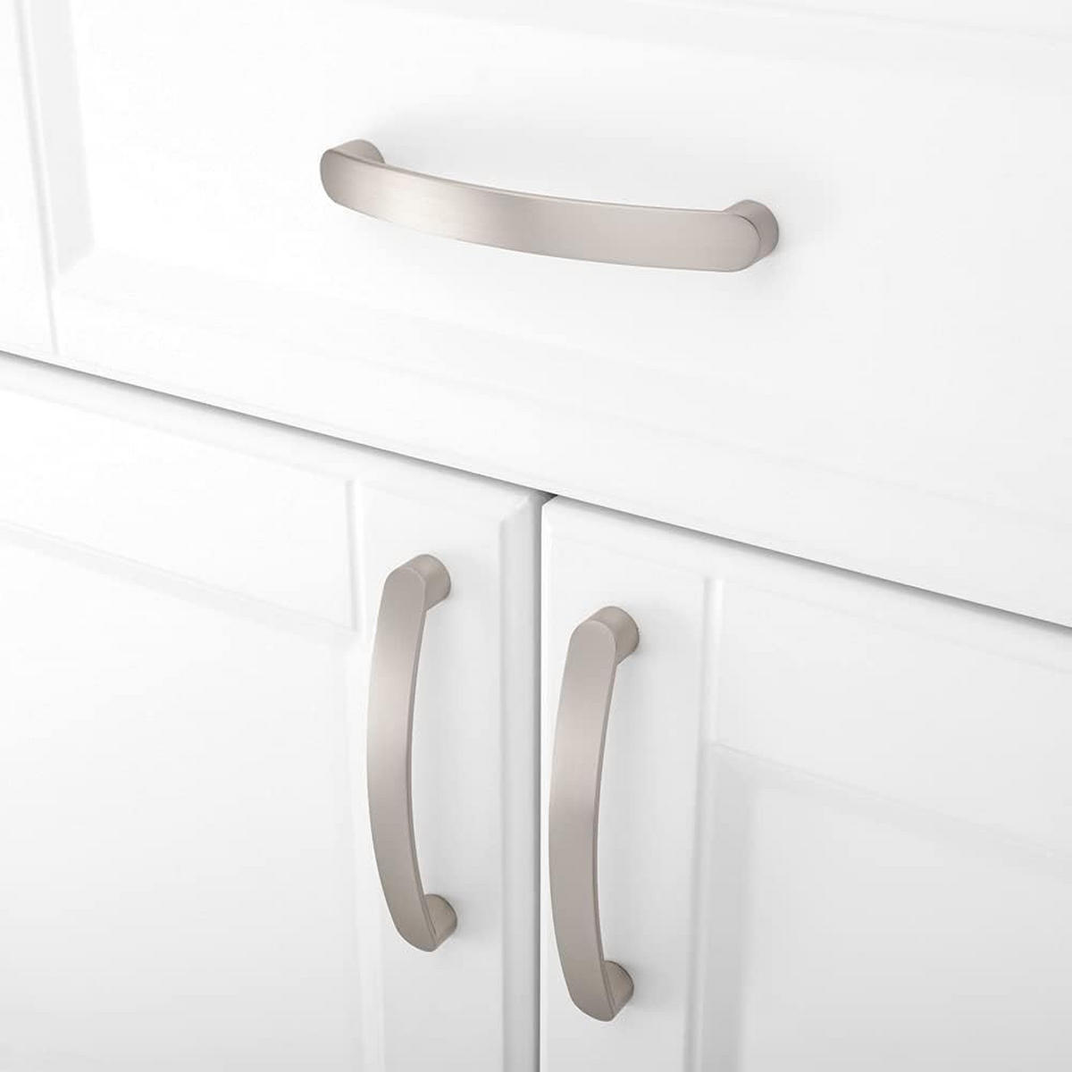 MÖBELGRIFF Chrom 6er-Set 96 mm Nickel Gebürstet - Silberfarben, Metall (2/2.6/11.1cm)