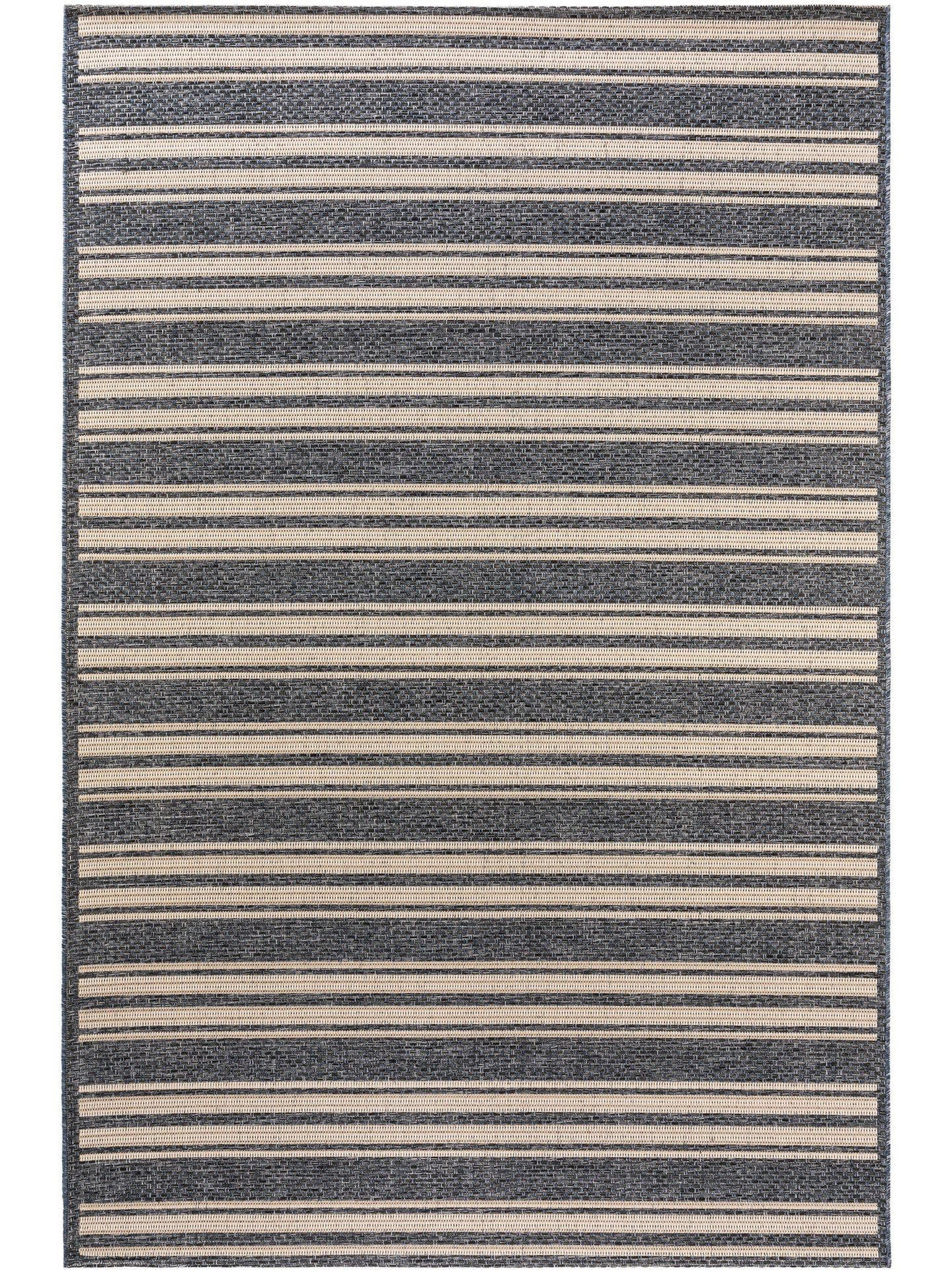 OUTDOORTEPPICH River Beige/Blau 100x150 cm - Blau/Beige, Kunststoff (100/1cm) - KUNSTLOFT