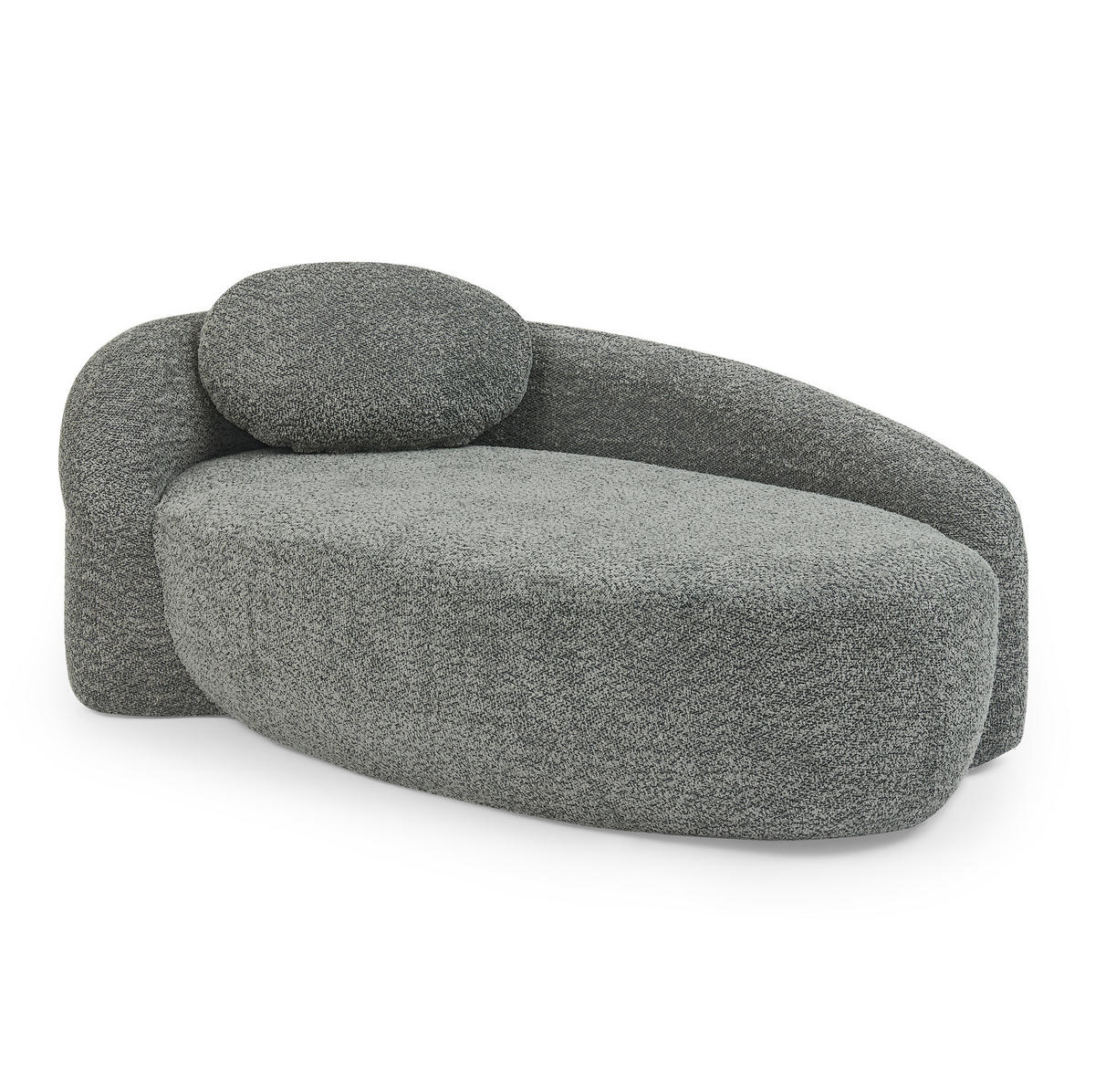 SOFA mit Kopfstützkissen Dunkelgrau Teddy - Dunkelgrau, Kunststoff (38/24.5/67cm) - Meubliv