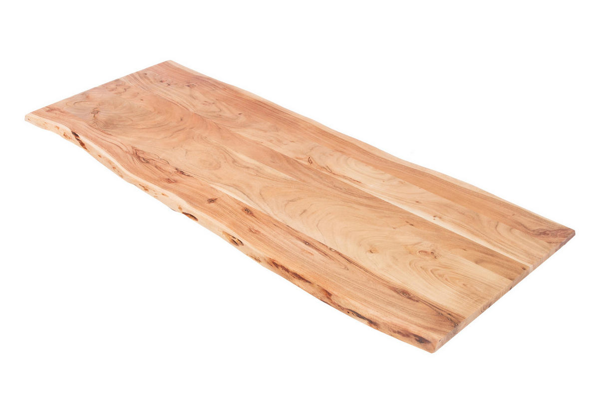 TISCHPLATTE CURT - Beige/Naturfarben, Akazienholz/Holz (60/160/3cm) - SAM