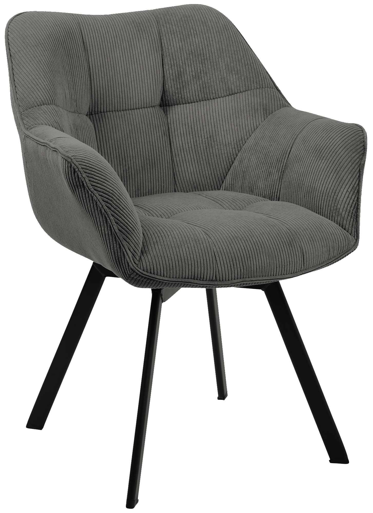 Deluke Esszimmerstuhl Dunkelgrau 60x81x59 cm