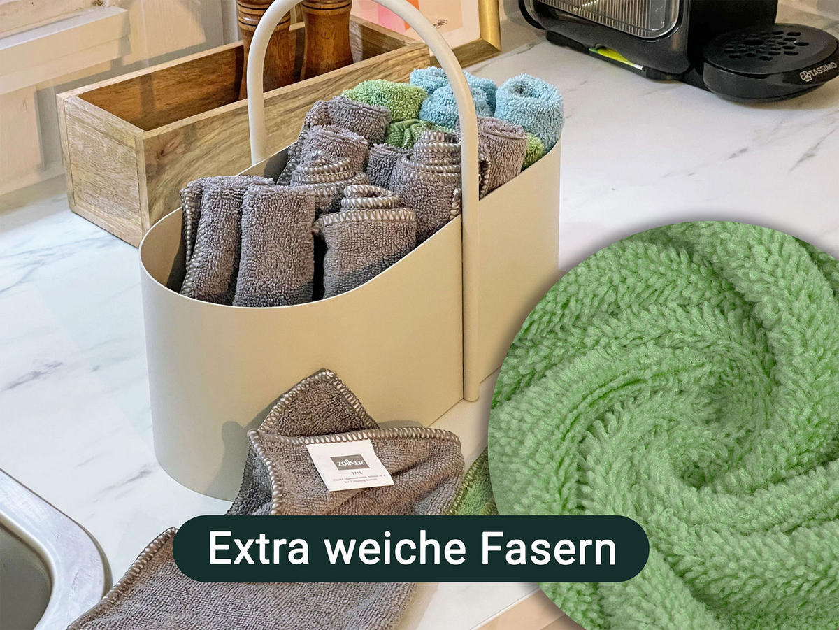 REINIGUNGSTÜCHER, 20er-Set, 30x30 cm, 80% Polyester, 20% Polyamid, farblich sortiert - Multicolor, Textil (30/30cm) - Zollner