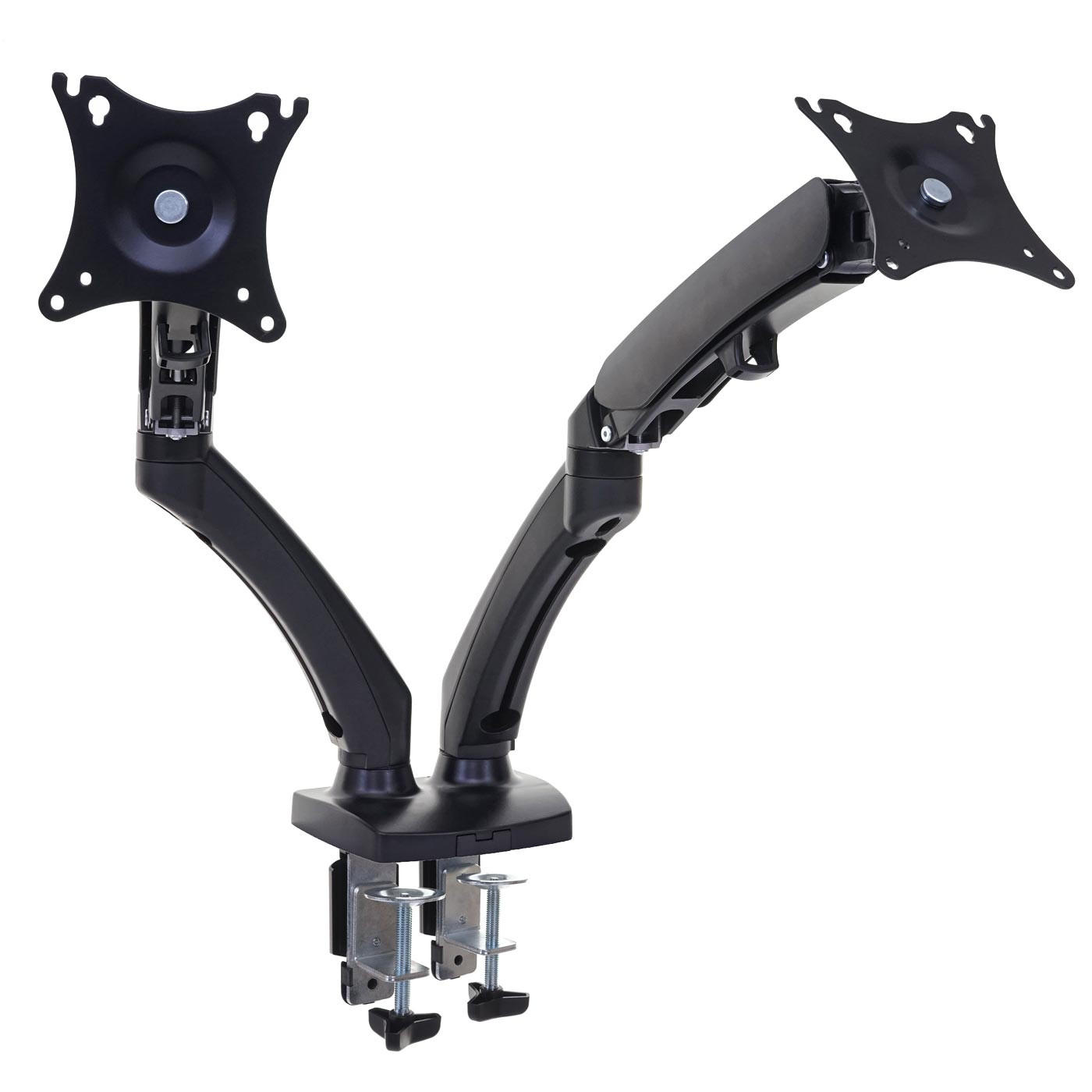 MONITORHALTER ZWEIARMIG Schwarz - Schwarz, Metall (51/102/41cm) - MCW