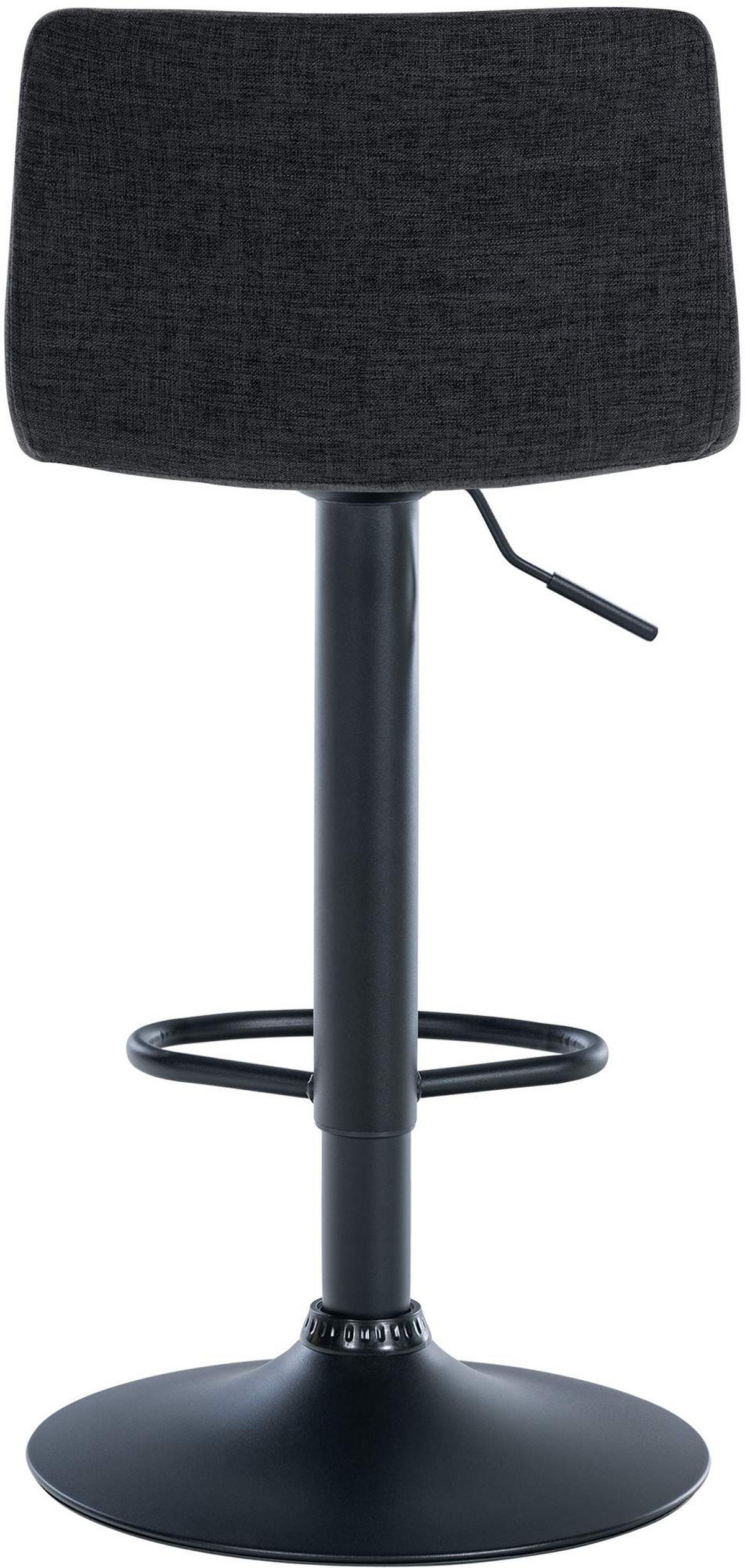 BARHOCKER Gebel Stoff Schwarz - Schwarz, Textil/Metall (39/84/36cm) - DELUKE