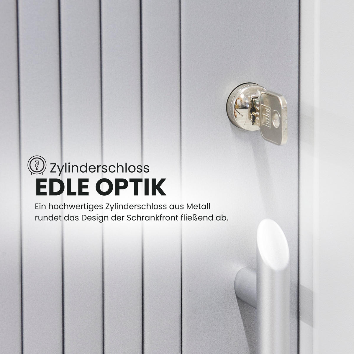 ROLLLADENSCHRANK - 2 Ordnerhöhen 40/120/74,8 cm in Ahornfarben/Silberfarben Streifengriff (Kunststoff) - Silberfarben/Ahornfarben, Holzwerkstoff (120/74.8/40cm) - bümö