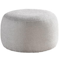 BEISTELLSITZKISSEN BALI 50/50/33 cm, Ivory, Pouf, Nachttisch - Creme/Schwarz, Holz/Kunststoff (50/33/50cm) - Consilio Concept