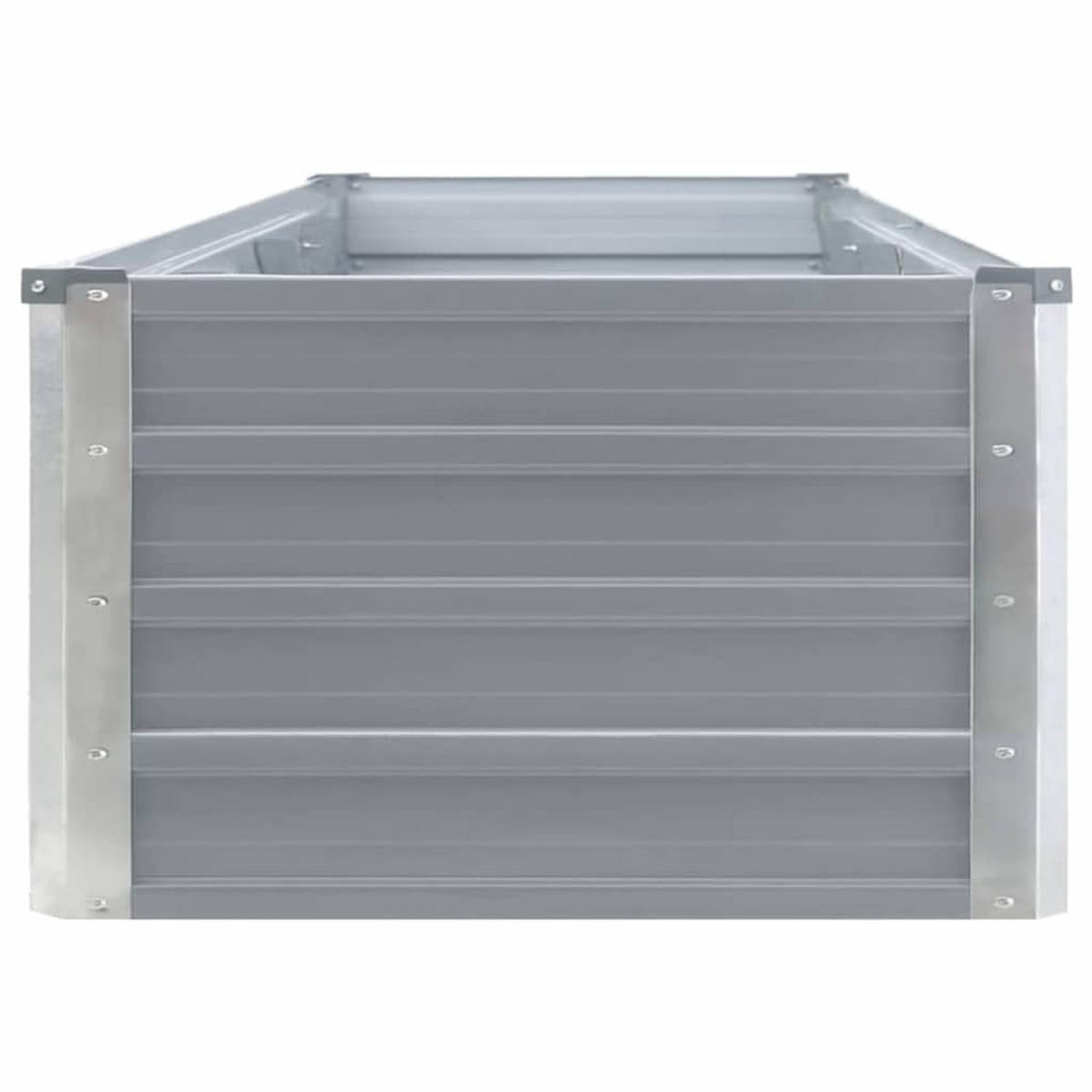HOCHBEET 320/40/45 cm, aus Verzinkter Stahl, Grau - Grau, Metall (40/45/320cm) - vidaXL