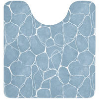 WC PŘEDLOŽKA Organic - vzor - modrá 55x60 cm - světle modrá, textil/plast (55/1cm) - OnlyWow