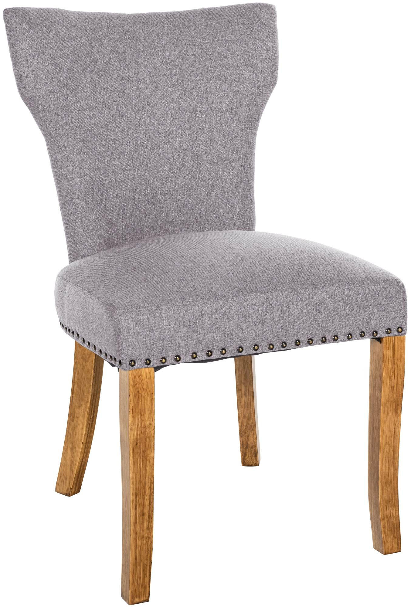 WOHNZIMMERSTUHL Stoff grau - Naturfarben/Grau, Holz/Textil (52/90/59cm) - CLP
