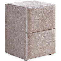 NACHTTISCH PALERMO 40/42/63 cm, Beige, zwei Schubladen - Creme/Schwarz, Holz/Kunststoff (40/63/42cm) - Consilio Concept