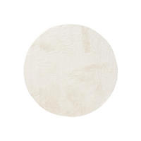 KUNSTFELL-TEPPICH Furry Cream ø 80 cm rund - Creme, Kunststoff (80/80cm) - benuta