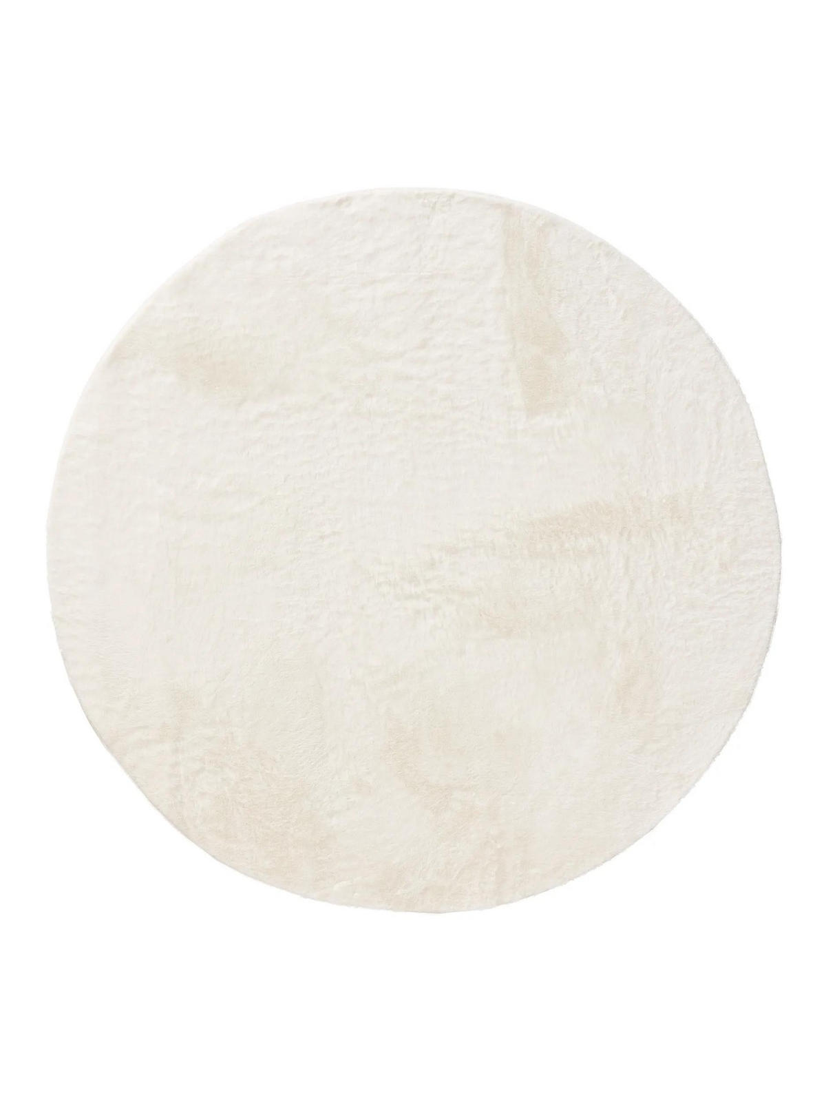 KUNSTFELL-TEPPICH Furry Cream ø 80 cm rund - Creme, Kunststoff (80/80cm) - benuta