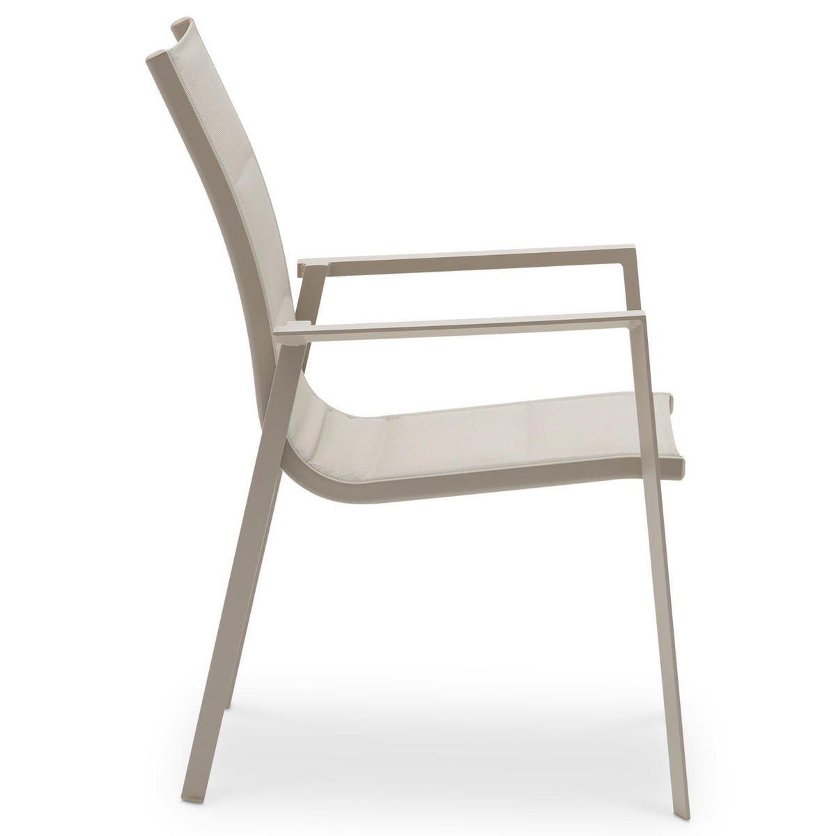 GARTENSTÜHLE TRAPANI 6er-Set champagne - Champagner, Metall (42/91/43cm) - IDIMEX