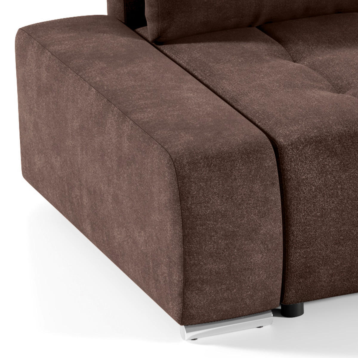 ECKSOFA Jonas 4 Sitzplätze Braun - Braun, Holzwerkstoff (265/185cm) - Petits-meubles