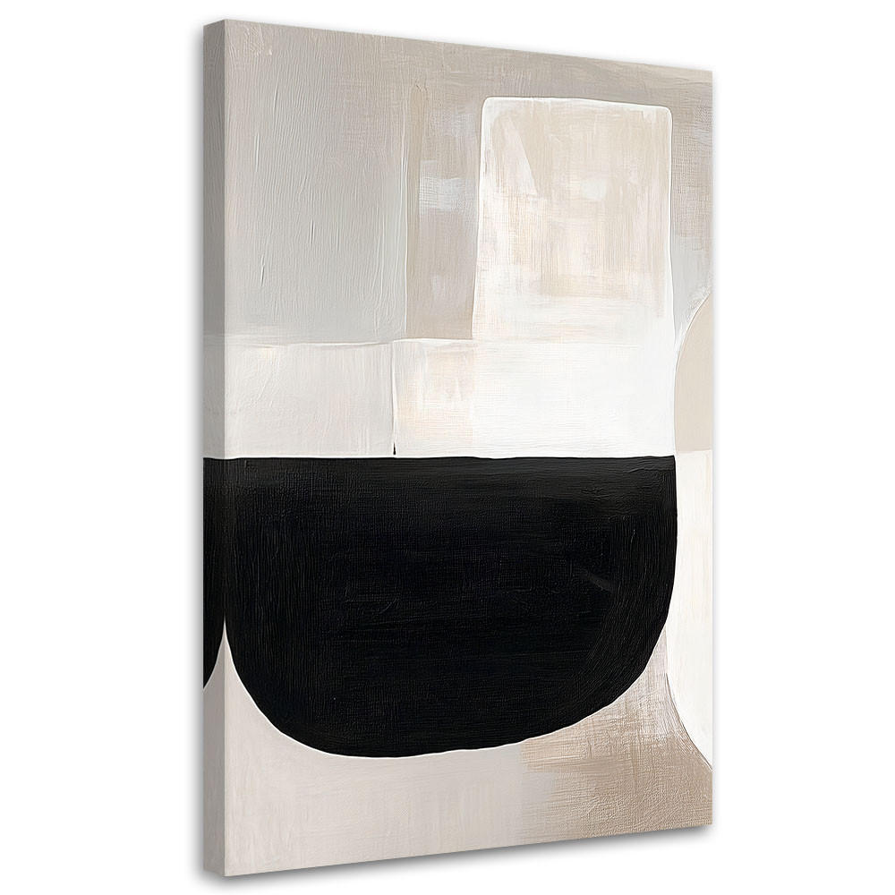 LEINWANDBILD Geometrische Abstraktion Grau 80x120cm - Beige, Textil (80/120cm) - Feeby